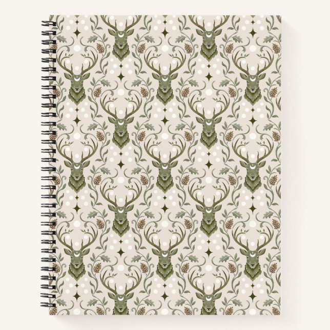 Tribal Boho Deer, Dreaming of Deer Notebook (Front)