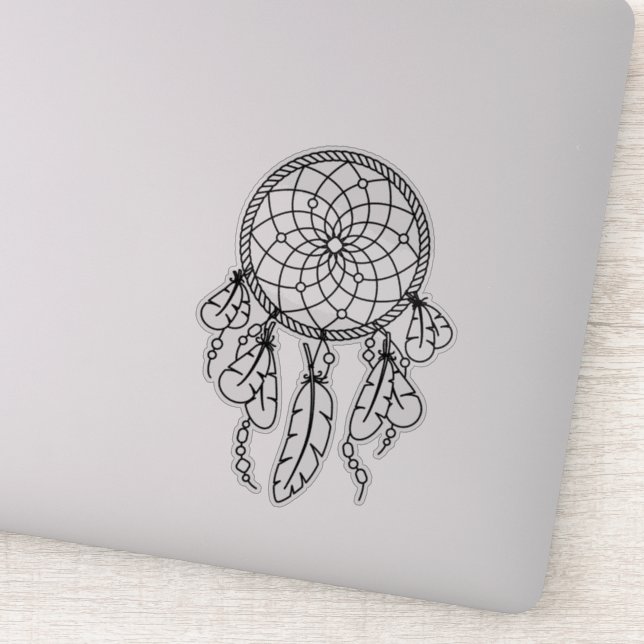 Tribal Boho Dreamcatcher Outline (Detail)