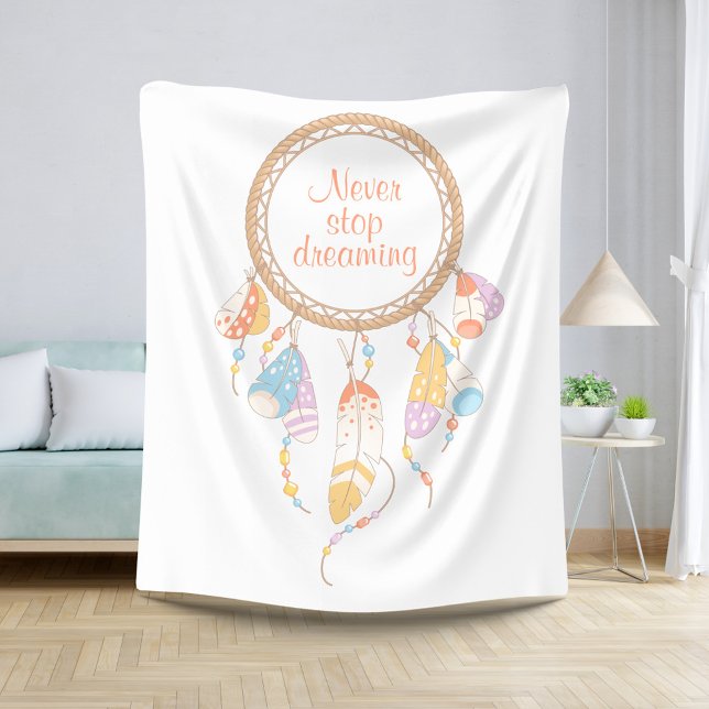 Tribal Boho Dreamcatcher Quote Sherpa Blanket (Creator Uploaded)