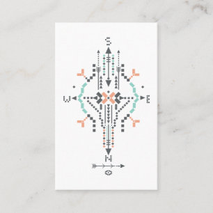 *~* Tribal Boho Native American Indian Aztec Totem Business Card