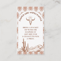 Tribal Boho Rodeo Baby Shower Diaper Raffle Insert