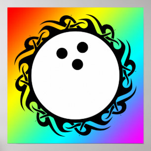 tribal bowling poster