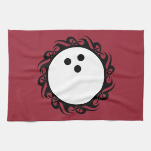 tribal BOWLING Tea Towel