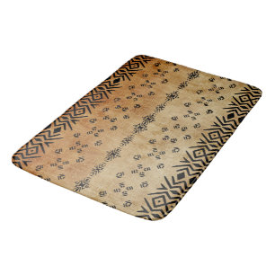 Tribal Brown Beige   Bath Mat