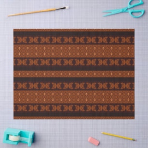 Tribal Brown & Black Pattern Tissue Paper