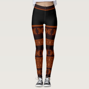 Tribal Brown Pattern Leggings