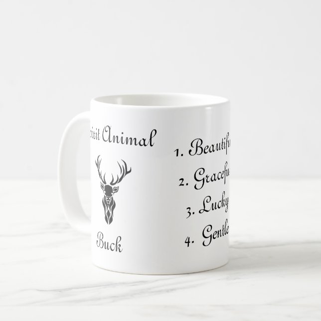 Tribal Buck Totem Spirit Animal  Coffee Mug (Front Left)