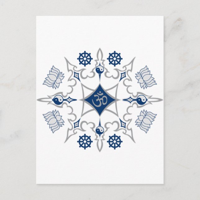 Tribal Buddhist Symbols Postcard (Front)