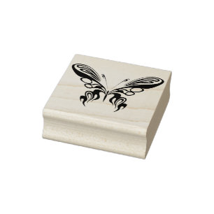 tribal butterfly abstract art stamp