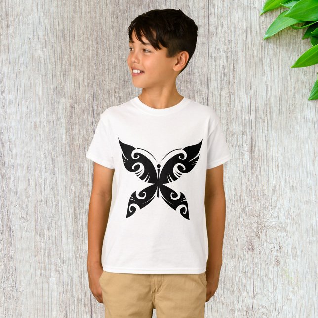 Tribal Butterfly Tattoo Bold Black Ink Style  T-Shirt (Creator Uploaded)