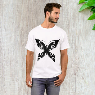 Tribal Butterfly Tattoo Bold Black Ink Style  T-Shirt
