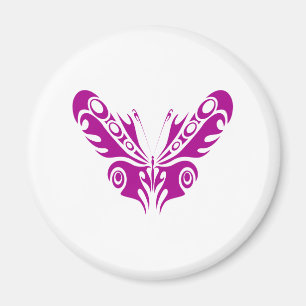 Tribal Butterfly Tattoo Design Magnet