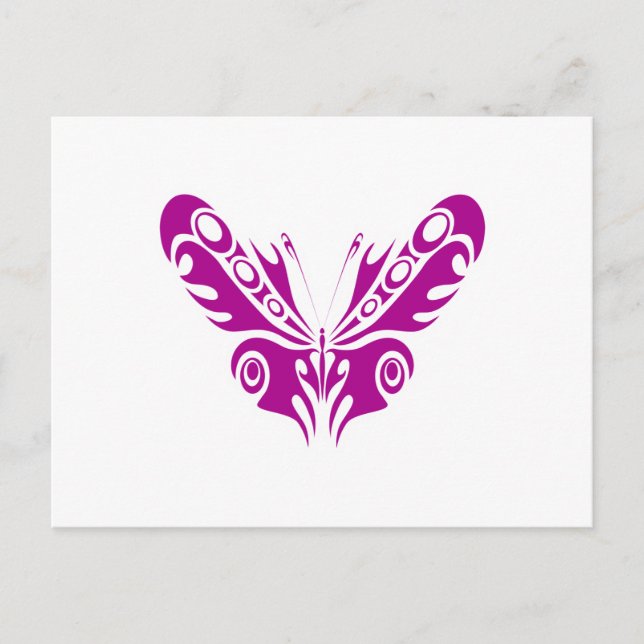 Tribal Butterfly Tattoo Design Postcard (Front)