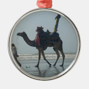 Tribal Camel Ride: Morning Tide Sands & Sea Metal Tree Decoration