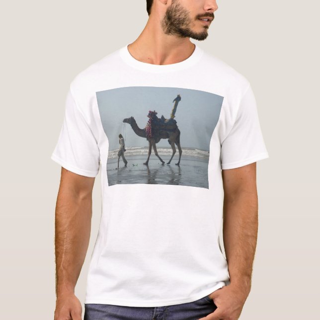 Tribal Camel Ride: Morning Tide Sands & Sea T-Shirt (Front)