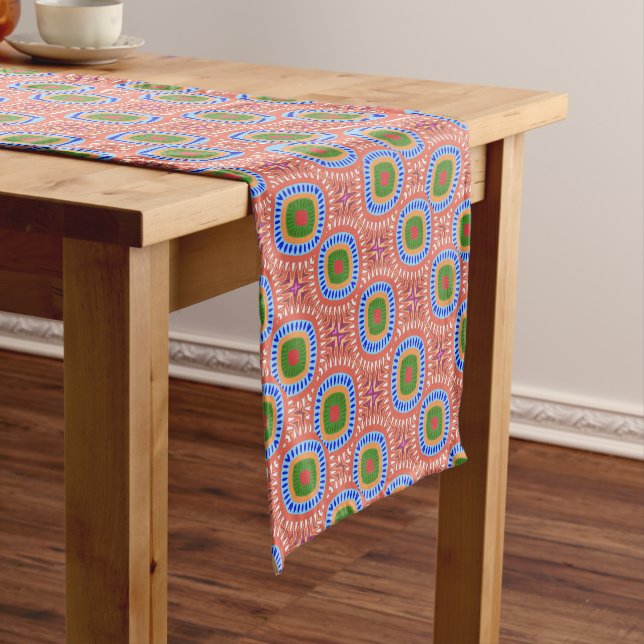 Tribal Circles Short Table Runner (In Situ)