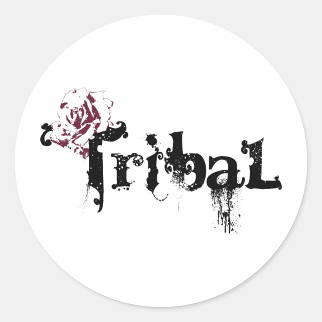 Tribal Classic Round Sticker (Front)