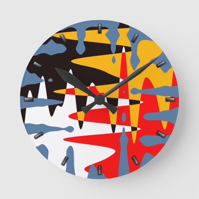 Tribal Clock Modern Native Art Wall Clocks Decor (Front)