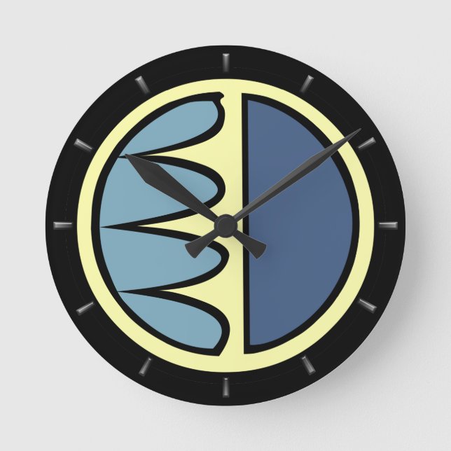 Tribal Clock Modern Native Sun Wall Clocks Decor (Front)
