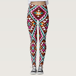 Tribal Colourful Geometry: Ethnic Vintage Beauty. Leggings