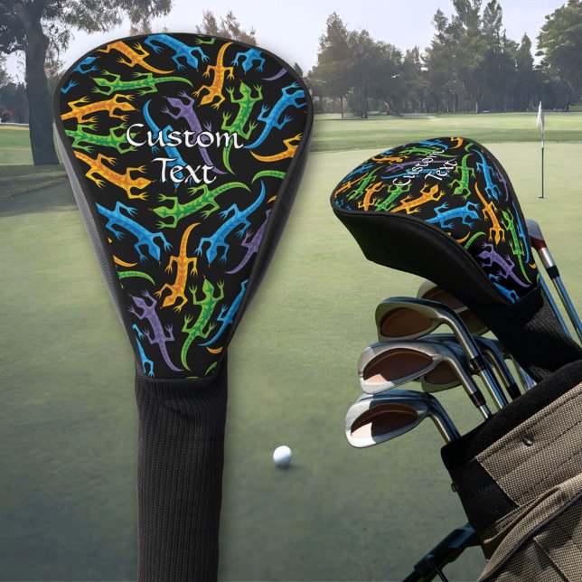 Tribal Colourful Lizards Pattern Golf Head Cover (Creator Uploaded)