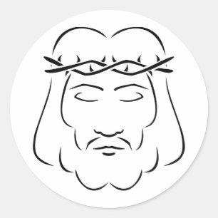 Tribal Crown of Thorns Classic Round Sticker