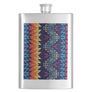 Tribal design abstract design hip flask