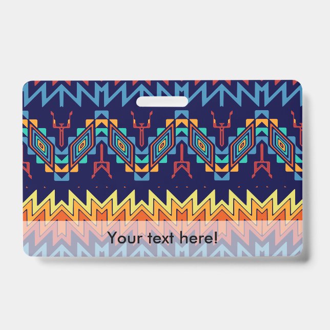 Tribal design abstract design ID badge (Front)