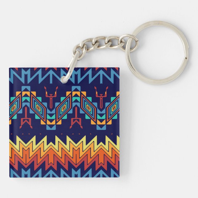 Tribal design abstract design key ring (Back)