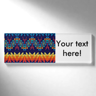 Tribal design abstract design name tag
