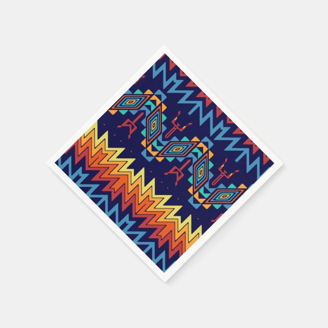 Tribal design abstract design napkin (Corner)