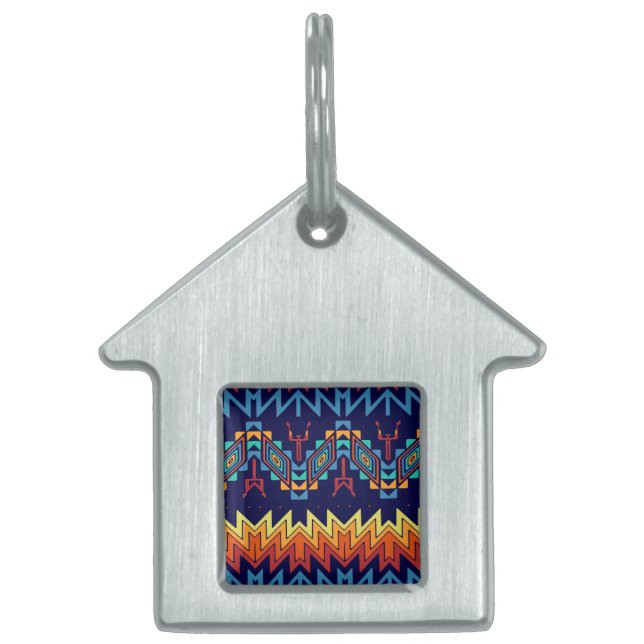 Tribal design abstract design pet ID tag (Front)