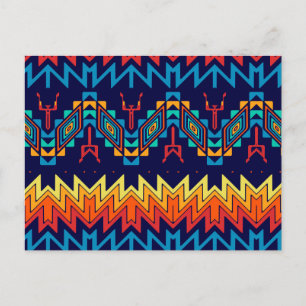 Tribal design abstract design postcard