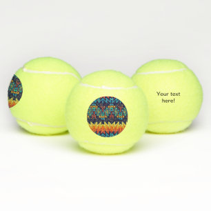Tribal design abstract design tennis balls