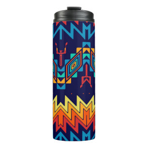 Tribal design abstract design thermal tumbler