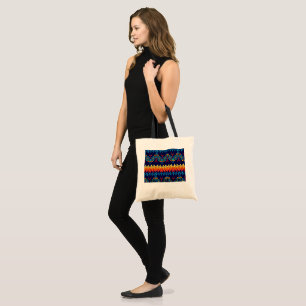 Tribal design abstract design tote bag