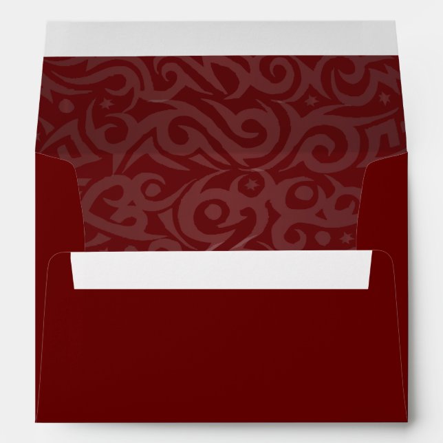 TRIBAL DESIGN Bar Bat Mitzvah Envelope (Back (Bottom))