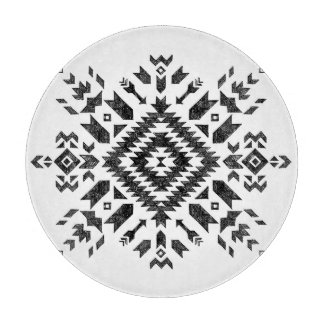 Tribal Design: Black White Hand-Drawn Cutting Board