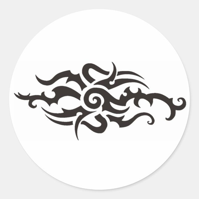 Tribal design classic round sticker (Front)