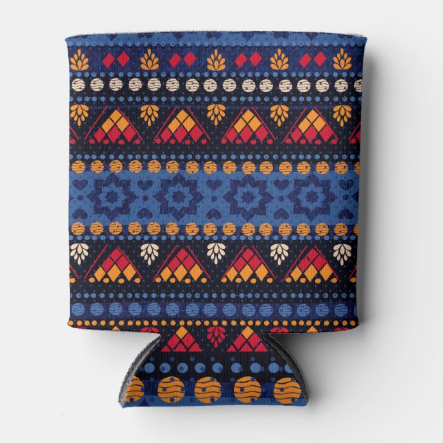 Tribal Design: Multifunctional Seamless Pattern. Can Cooler (Front)