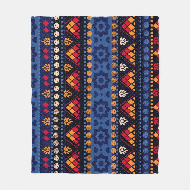 Tribal Design: Multifunctional Seamless Pattern. Fleece Blanket (Front)