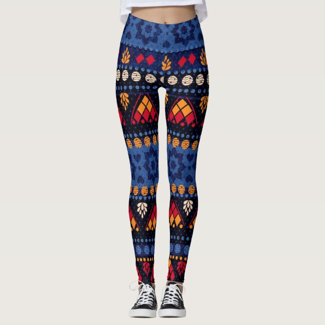 Tribal Design: Multifunctional Seamless Pattern. Leggings (Front)