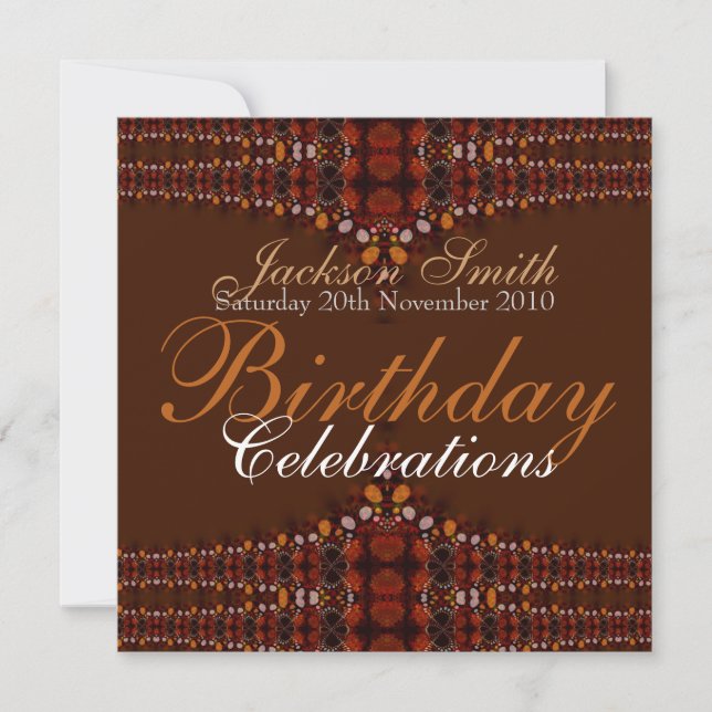 Tribal Digi Lace Birthday Celebrations Invitation (Front)