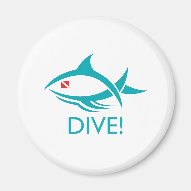 Tribal Dive Fish Magnet (Front)