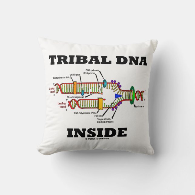 Tribal DNA Inside DNA Replication Bio-Anthropology Cushion (Front)