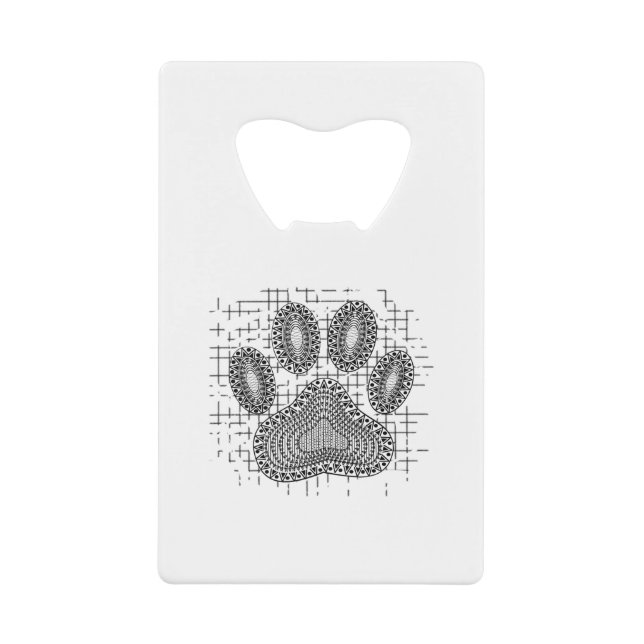 Tribal Dog Paw Print On Distressed Background (Front)