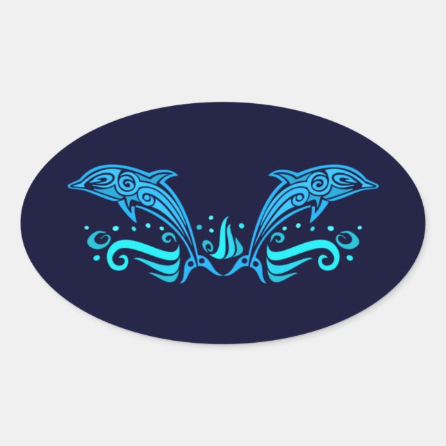 Tribal Dolphins stickers (Front)