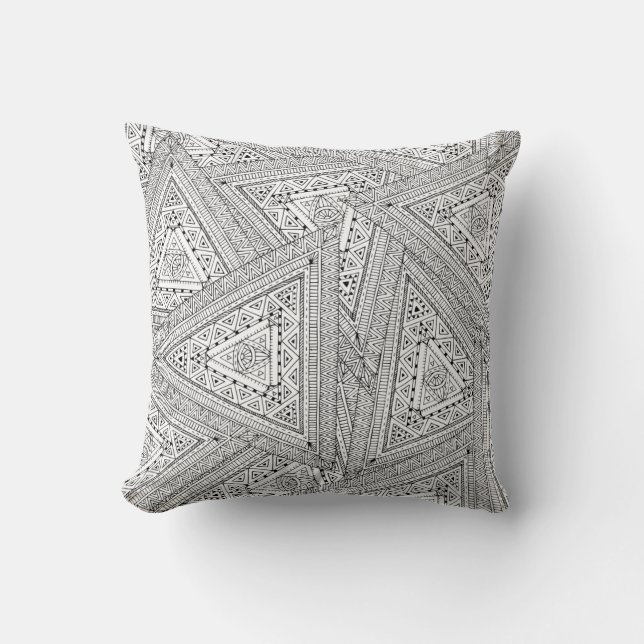Tribal Doodle 2 Cushion (Front)