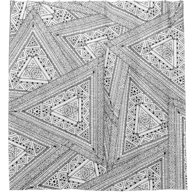 Tribal Doodle 2 Shower Curtain (Front)