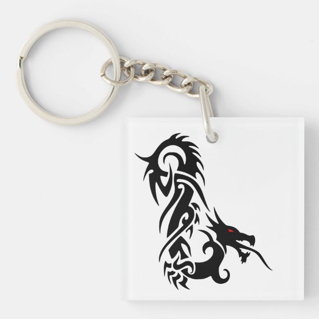 Tribal Dragon Keychain (Front)